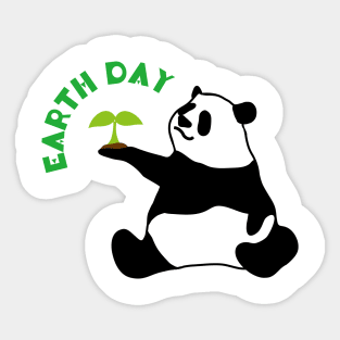 Panda's Earth Day Sticker